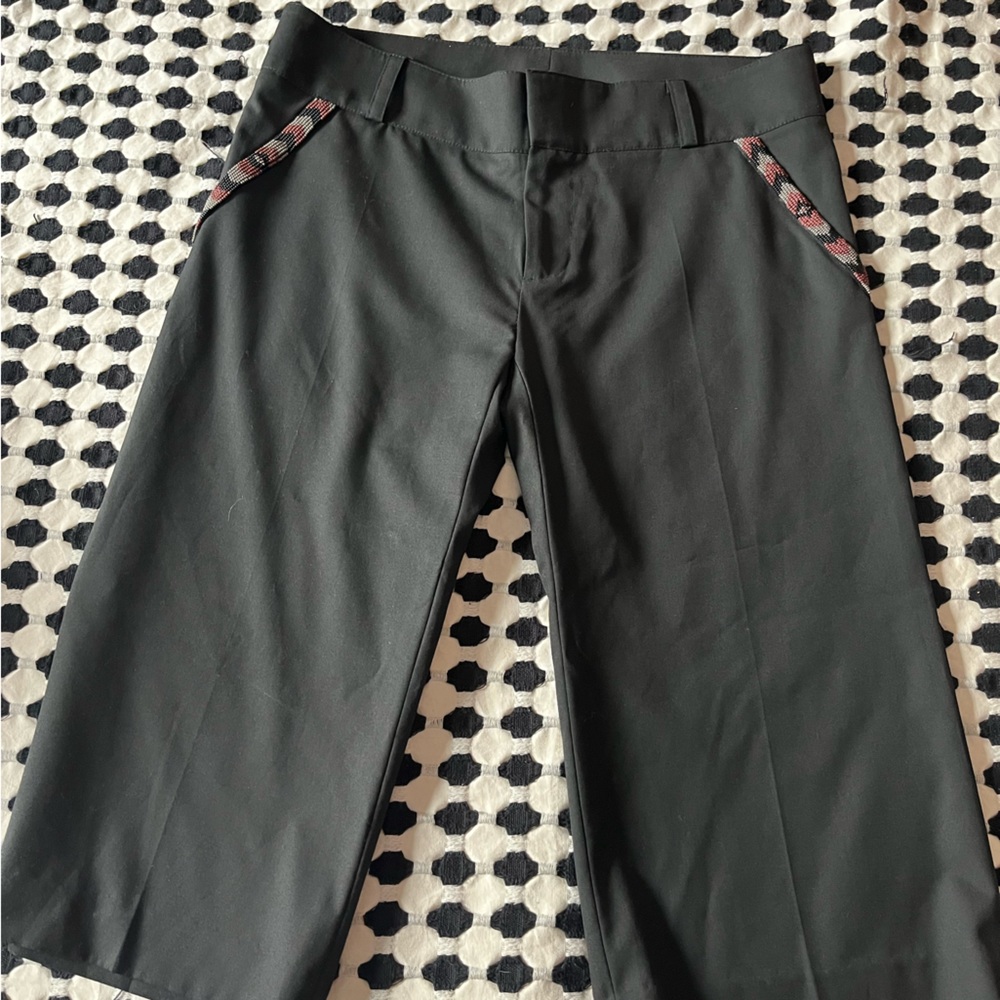 Ya-ya cropped pants - black with beading detail